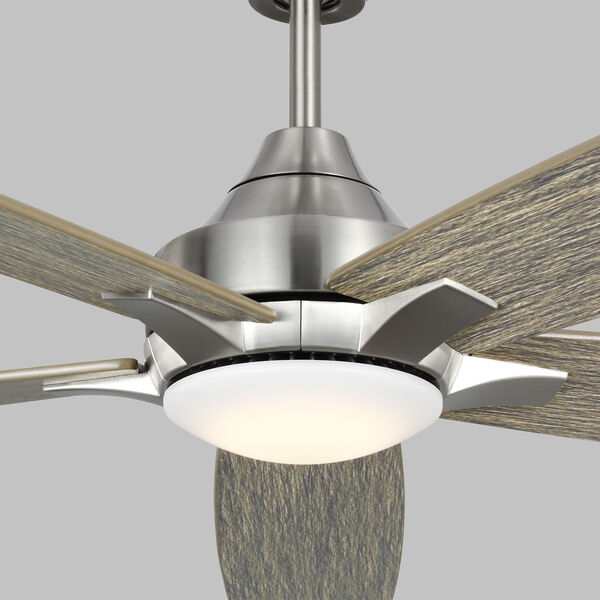 Lowden Brushed Steel 60-Inch Indoor/Outdoor Integrated LED Ceiling Fan with Light Kit, Remote Control and Reversible Motor, image 4