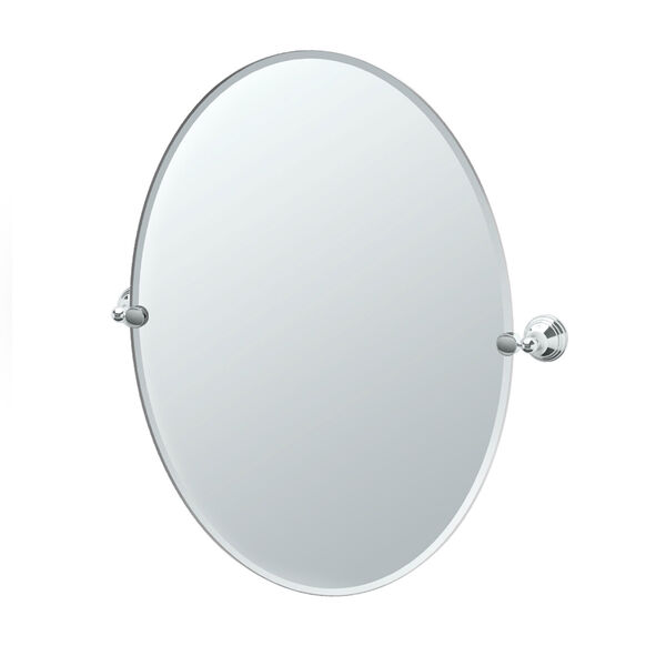 Charlotte Chrome Large Tilting Oval Mirror, image 1