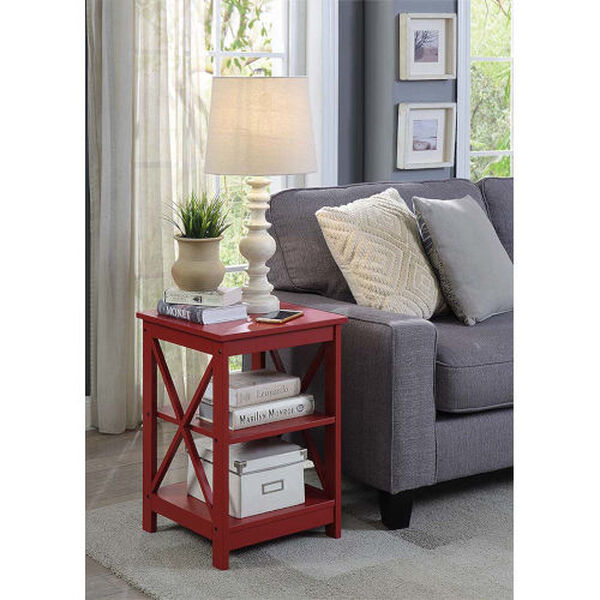 Oxford Cranberry Red 16-Inch End Table, image 1