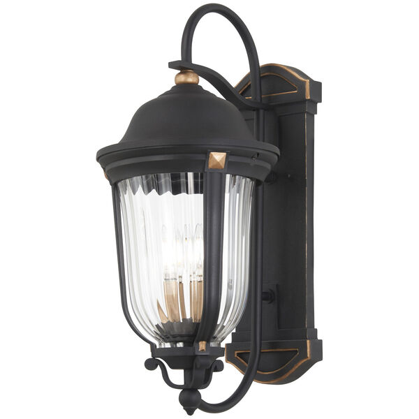 Peale Street Sand Coal And Vermeil Gold Four-Light Outdoor Wall Mount, image 1