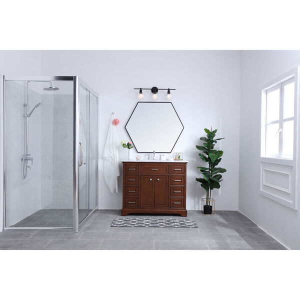 Collier Black Three-Light Bath Vanity with Clear Glass, image 2