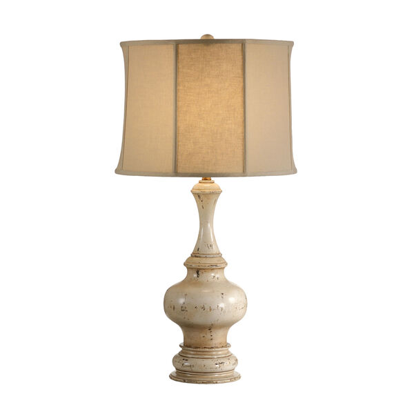Taupe One-Light  Turned Urn Lamp, image 1