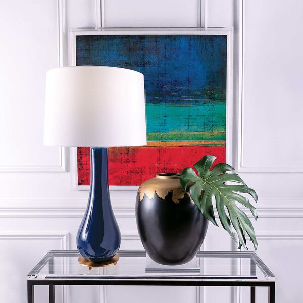 Florence Navy One-Light Table Lamp, image 2