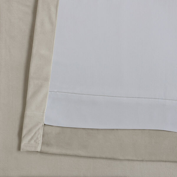 Cool Beige 120 x 50-Inch Blackout Velvet Curtain, image 6