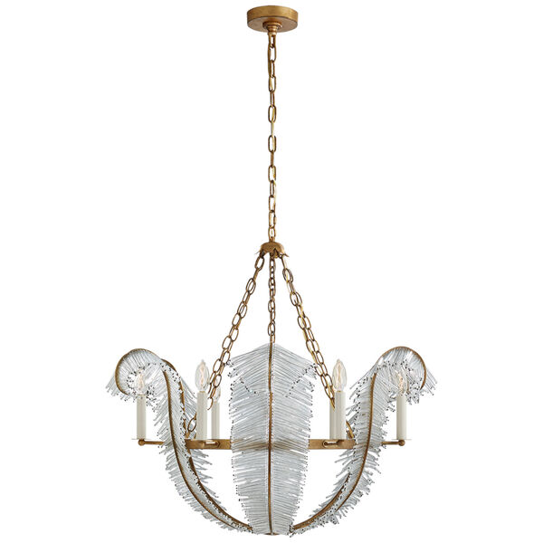 Calais 34-Inch Chandelier in Gilded Iron by Niermann Weeks, image 1