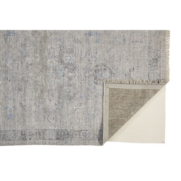 Caldwell Vintage Space Dyed Wool Gray Blue Rectangular: 3 Ft. 6 In. x 5 Ft. 6 In. Area Rug, image 4