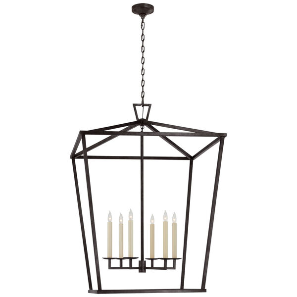 Darlana Double Extra Large Lantern in Aged Iron by Chapman  and  Myers, image 1