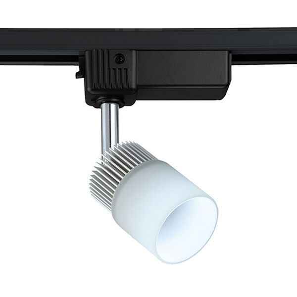 White LED Modular Track Light Head with Frosted Glass, image 1