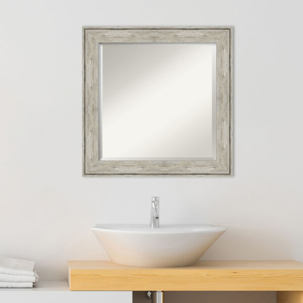 Crackled Silver 25W X 25H-Inch Bathroom Vanity Wall Mirror, image 3