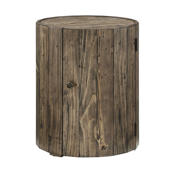 Eita Distressed Brown and Reclaimed Wood End Table, image 1