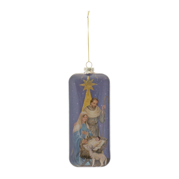 Blue Nativity Novelty Ornament, Set of Six, image 1