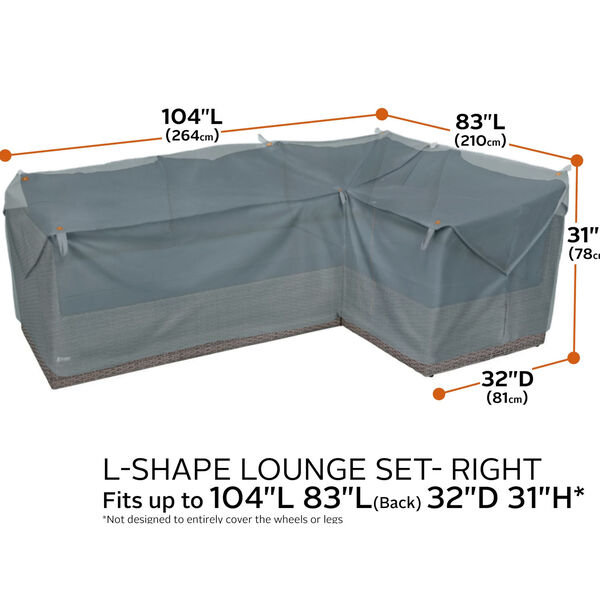 Poplar Monument Grey Patio Right Facing Sectional Lounge Set Cover, image 4