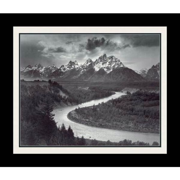 The Tetons and the Snake River, Grand Teton National Park, Wyoming, 1942 by Ansel Adams: 27 x 23 Print Reproduction, image 1
