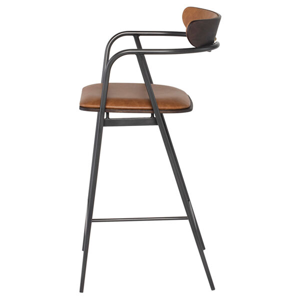 Gianni Brown and Black Counter Stool, image 3