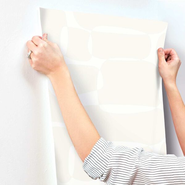 Block White Ivory Wallpaper, image 6