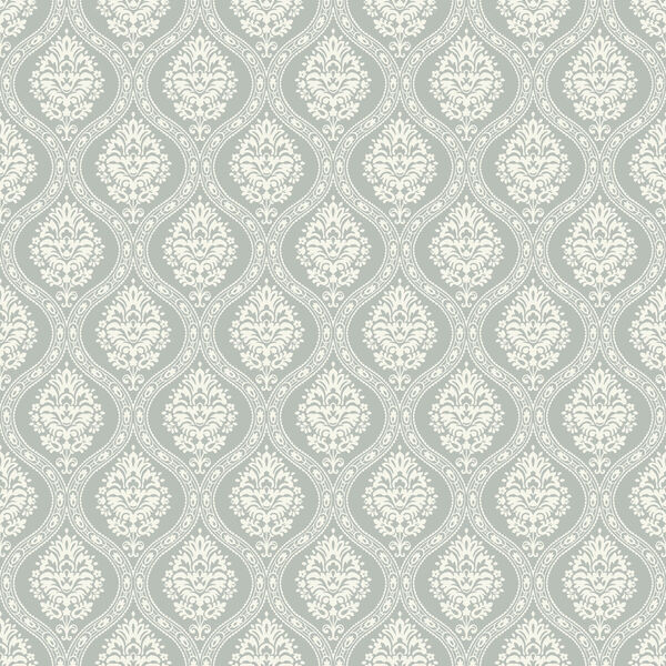 Damask Resource Library Green 20.5 In. x 33 Ft. Petite Ogee Wallpaper, image 3