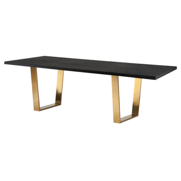 Versailles Onyx and Gold 95-Inch Dining Table, image 1
