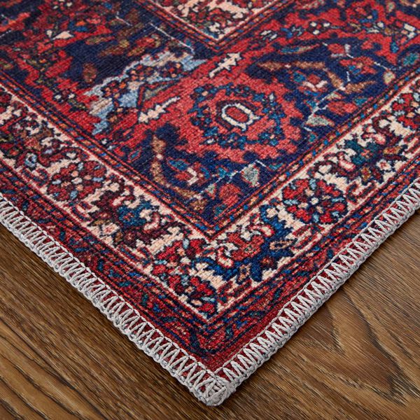 Rawlins Bohemian Eclectic Medallion Red Blue Tan Area Rug, image 5