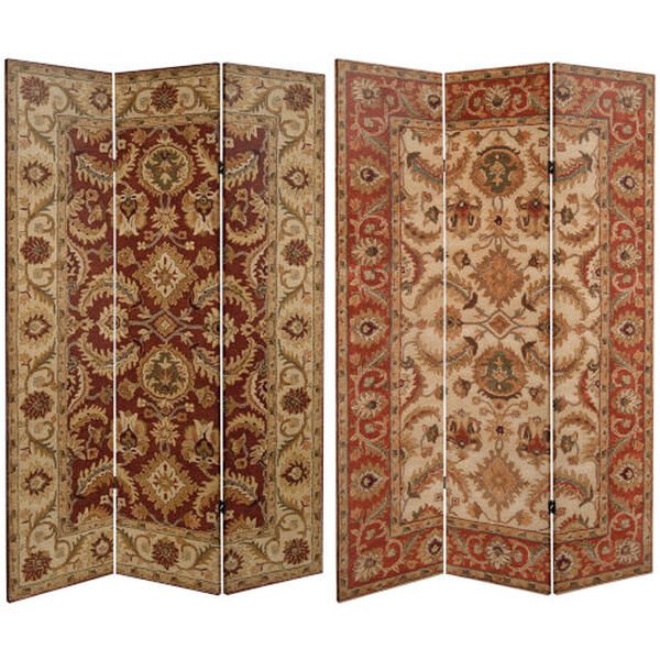 Tall Double Sided Magic Carpet Brown Canvas Room Divider, image 1