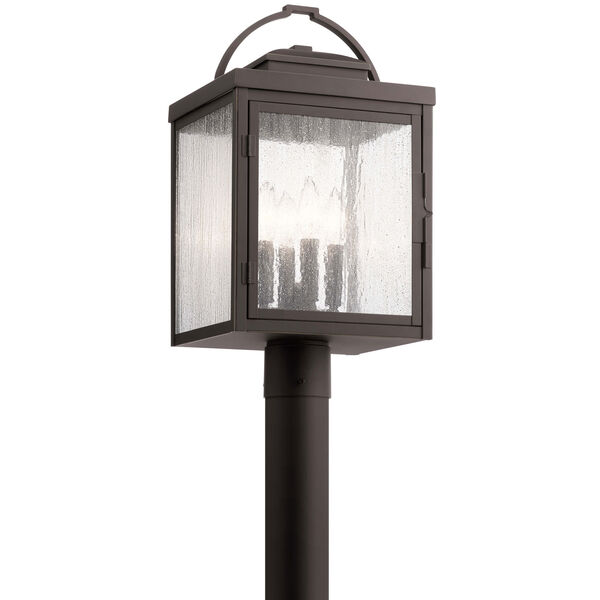 Carlson Rubbed Bronze Four-Light Outdoor Post Lantern, image 1