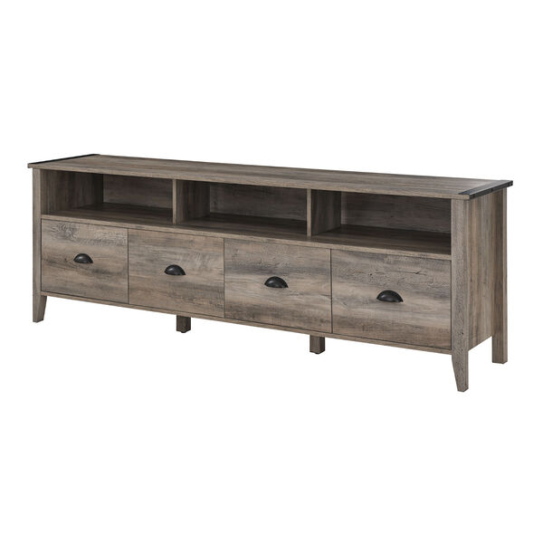 Clair Grey Wash TV Stand with Four Drawers, image 5