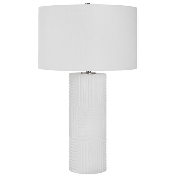 Patchwork Satin White One-Light Table Lamp, image 5