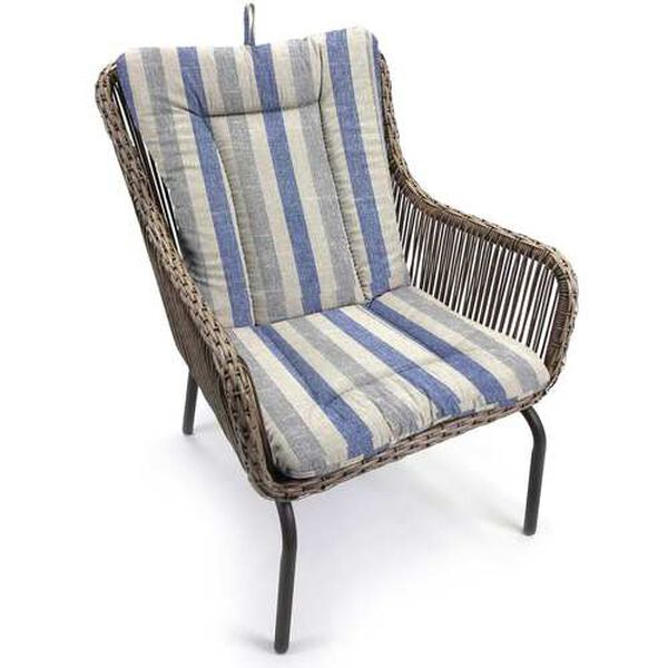 Tilford Denim Blue 21 x 38 Inches Knife Edge Outdoor Chair Cushion, image 6