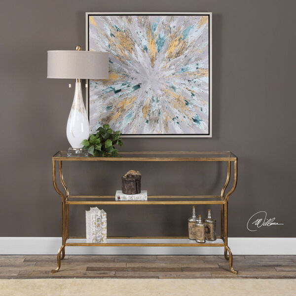 Deline Gold Console Table, image 2