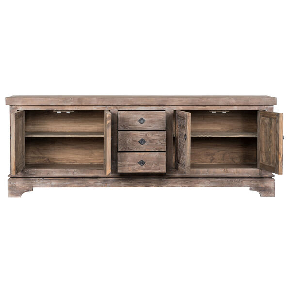 Amy Rustic Taupe Reclaimed Pine Sideboard, image 5