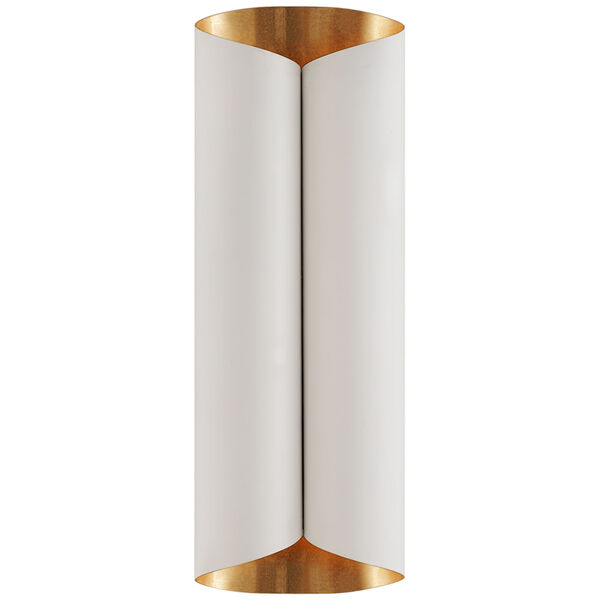 Selfoss Large Sconce in Plaster White and Gild by AERIN, image 1