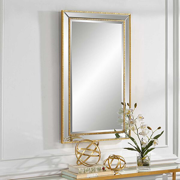 Evelyn Gold Texture Frame Wall Mirror, image 4