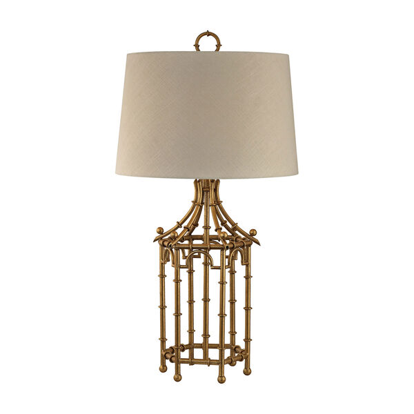Bamboo Gold Leaf One-Light Table Lamp, image 1