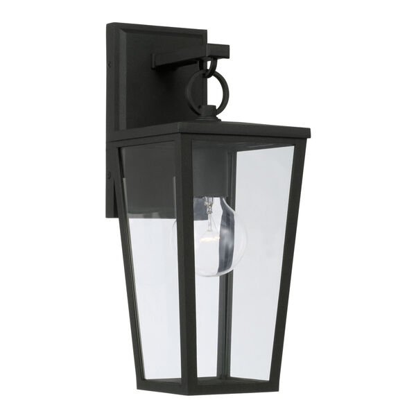 Elliott Black One-Light Outdoor Wall Mounted with Clear Glass, image 1