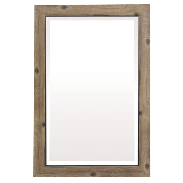 Gray and Black 36-Inch Tall Framed Mirror, image 1