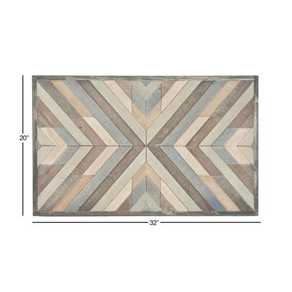 White Abstract Wood Wall Décor, 20-Inch x 32-Inch, image 3