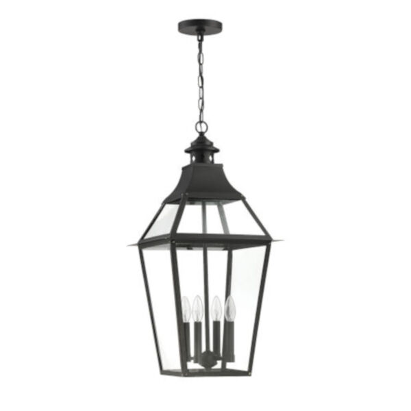 Elle Black and Gold Four-Light Outdoor Pendant, image 2