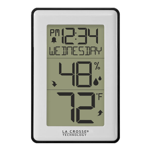 White Indoor Temperature Station with Humidity Alerts, image 1