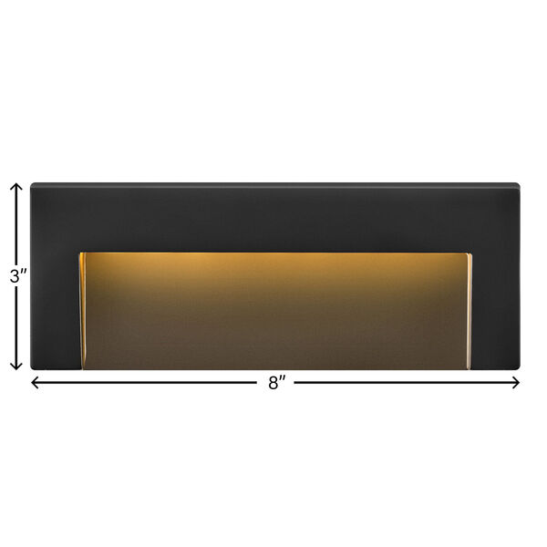 Taper Satin Black 12V Wide Horizontal LED Deck Sconce, image 5