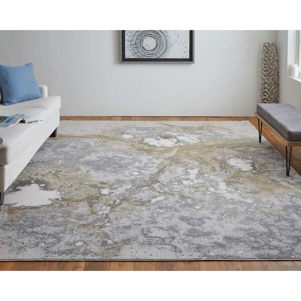 Astra Gray Gold Ivory Rectangular 3 Ft. 11 In. x 6 Ft. Area Rug, image 3
