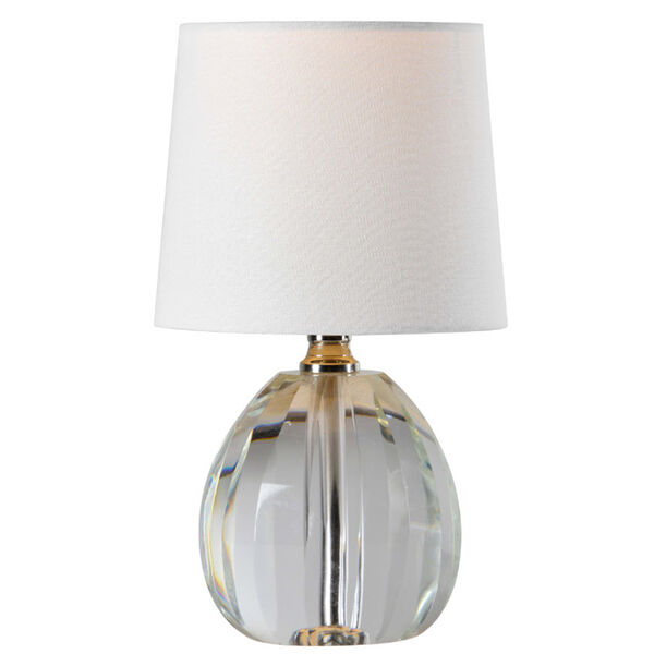 Renee Crystal and Polished Nickle 12-Inch One-Light Crystal Lamp, image 1
