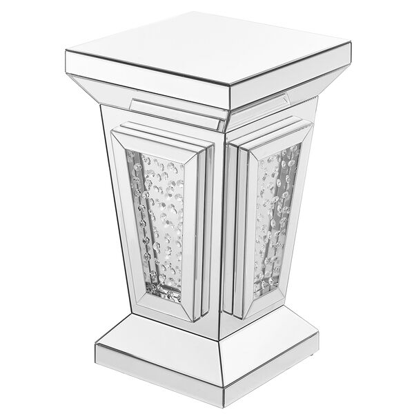 Modern Mirrored 24-Inch Contemporary Crystal End Table, image 4