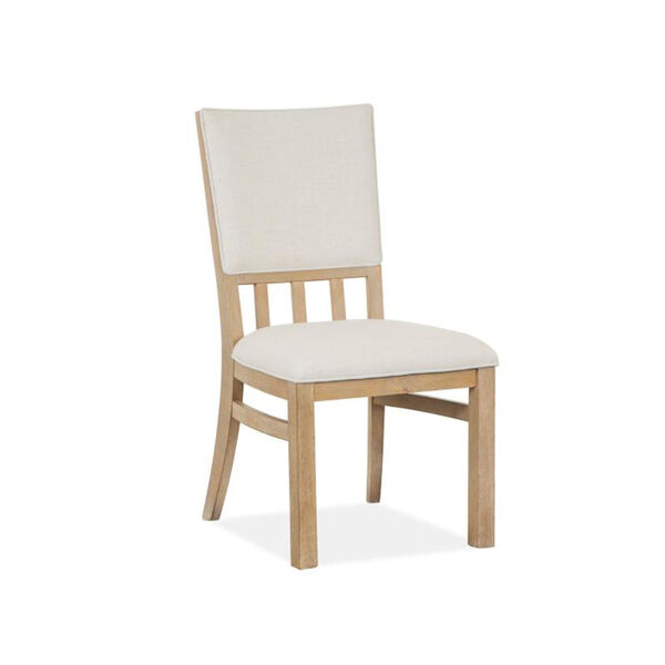 Madison Heights Tan and White Dining Side Chair with Upholstered Seat and Back, image 6