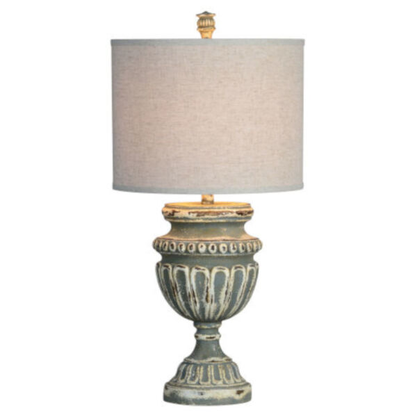 Hazel Distressed Gray and Cream One-Light Table Lamp Set of Two, image 1