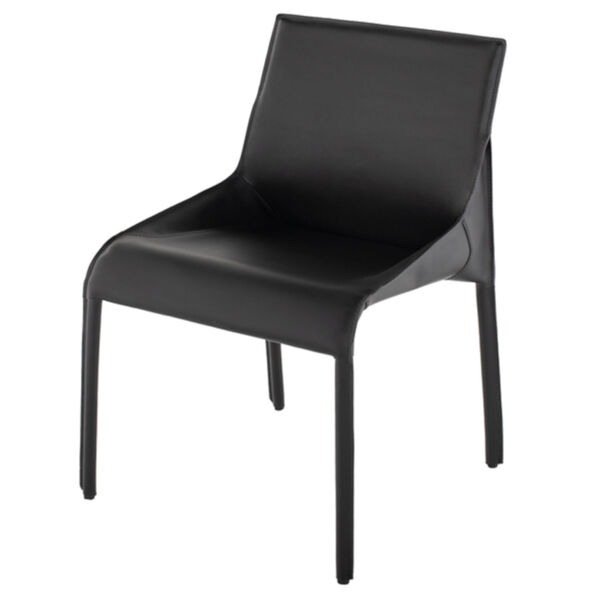 Delphine Matte Black Armless Dining Chair, image 1