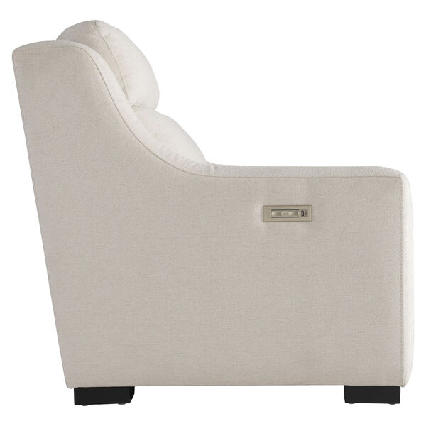 Germain White and Black Fabric Power Motion Chair, image 5