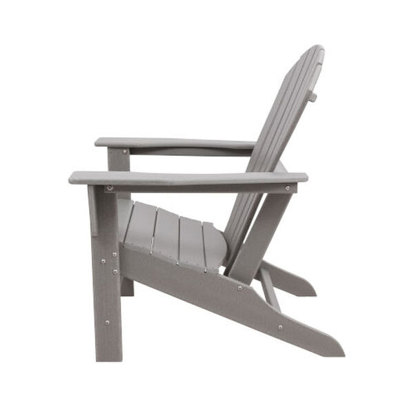 BellaGreen Gray Recycled Adirondack Set, Two Chairs with One Table, image 3