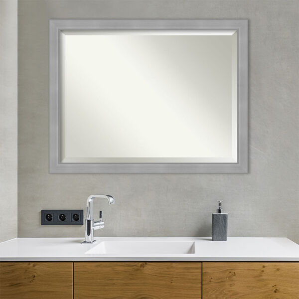 Vista Brushed Nickel Bathroom Vanity Wall Mirror, image 5
