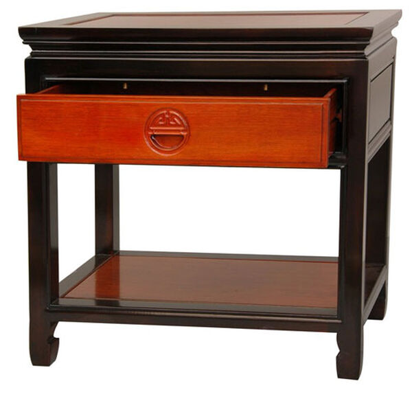 Rosewood Bedside Table - Two Tone, Width - 22 Inches, image 2