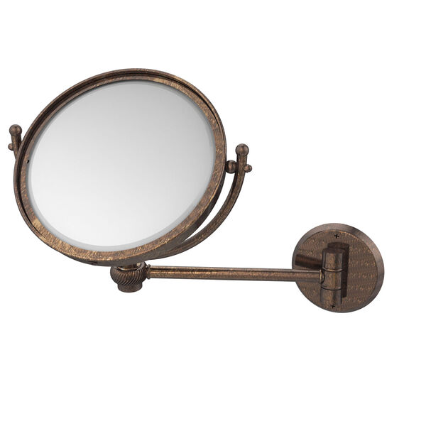 8 Inch Wall Mounted Make-Up Mirror 4X Magnification, Venetian Bronze, image 1