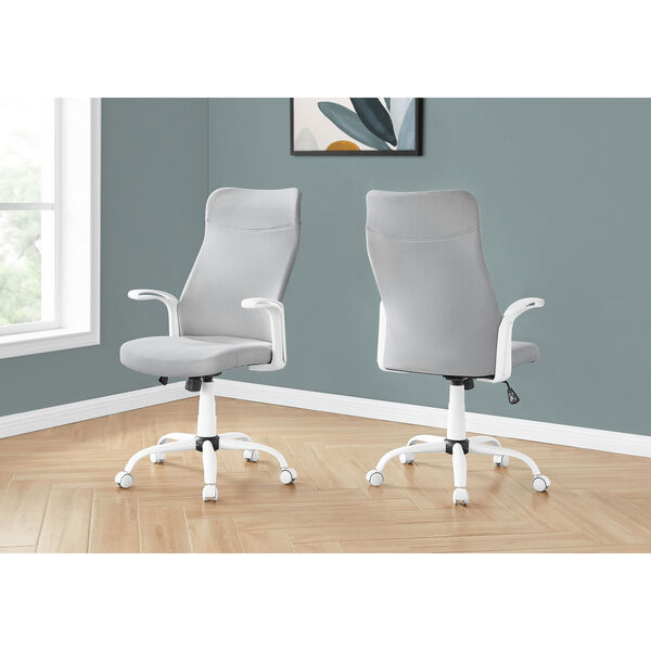 White and Grey Multi Position Office Chair, image 2